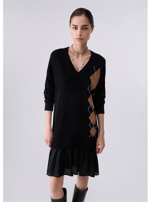 Abito corto in maglia